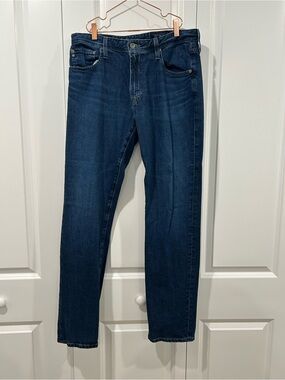 Ag Adriano Goldschmied Men’s Dark Indigo Slim Straight Jeans